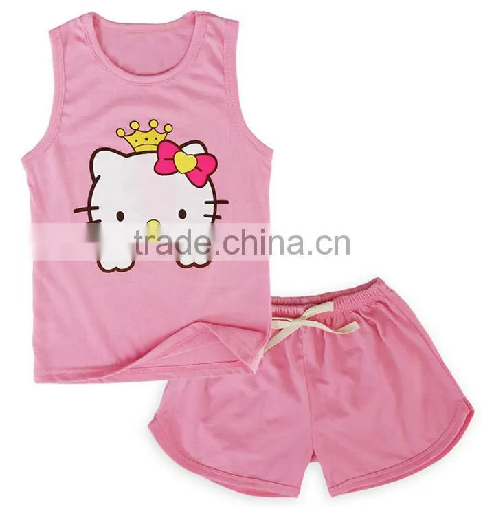 custom casual summer kids clothes girls dress children clothing little girls cotton summer dresses
