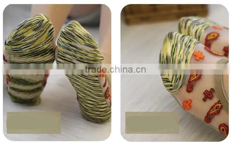 New Design Candy Colors Women Sock Antiskid Liner No Show Peds Invisible Low Cut Ice sock