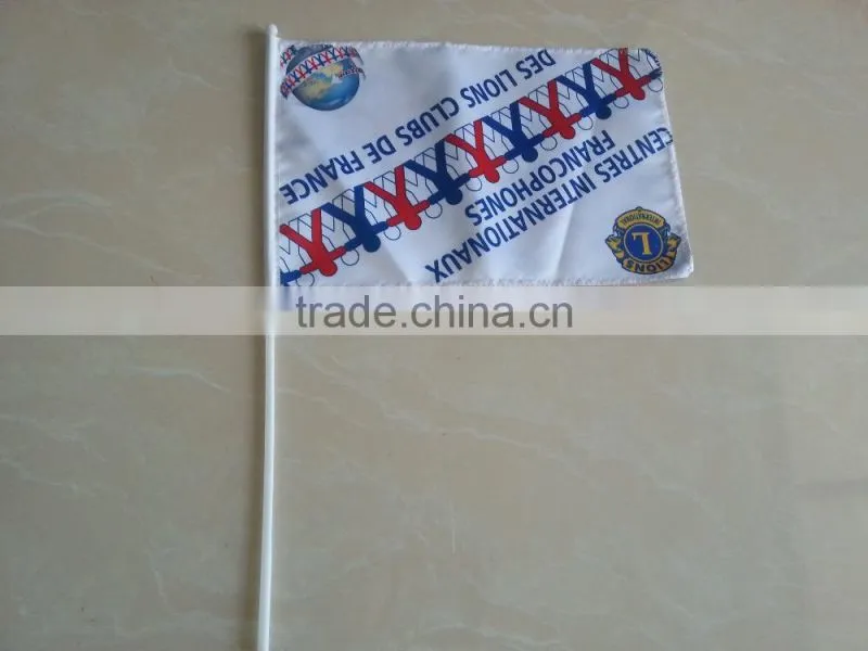 hand satin flag