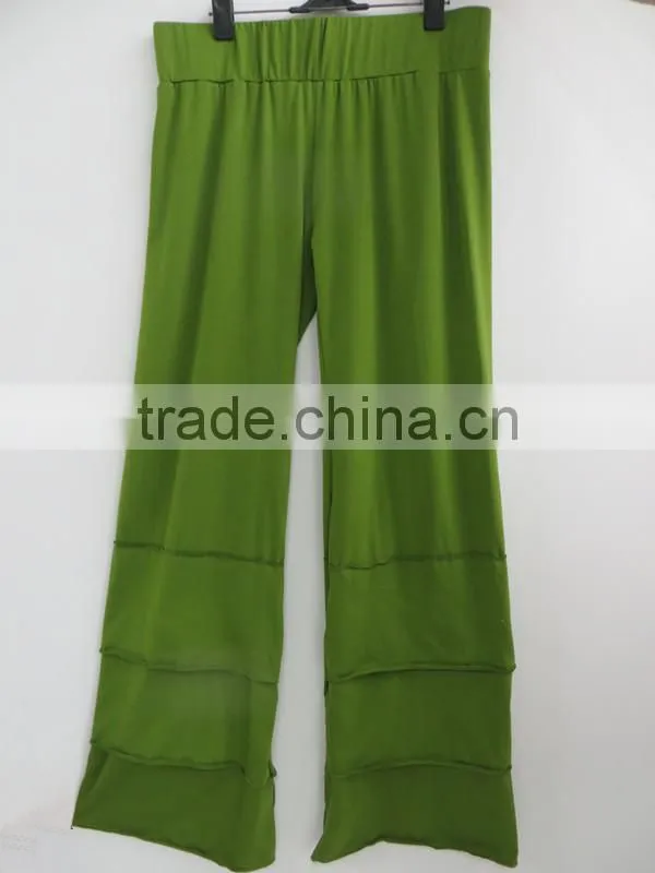 2015 women comfortable navy blue ruffle pants fashion lady yoga pants YW-123
