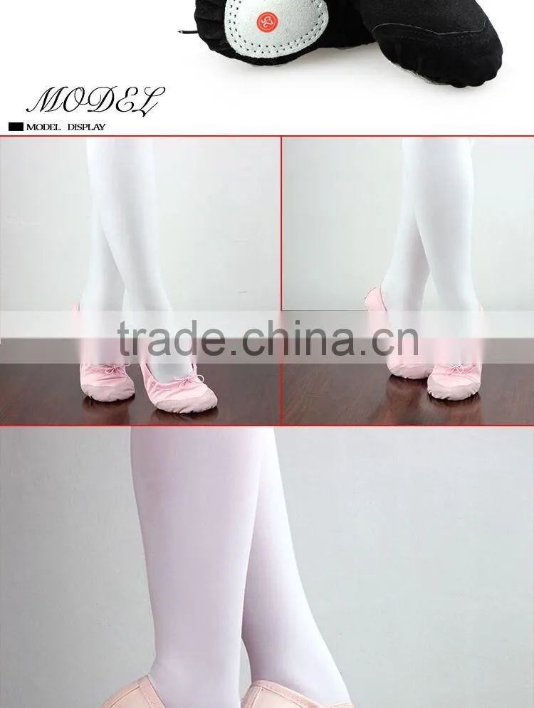 Wholesale High Quality Girls Ladies Women Suede Sole Dance Shoes Canvas Cotton Ballet Flat Black White Red Pink Beige