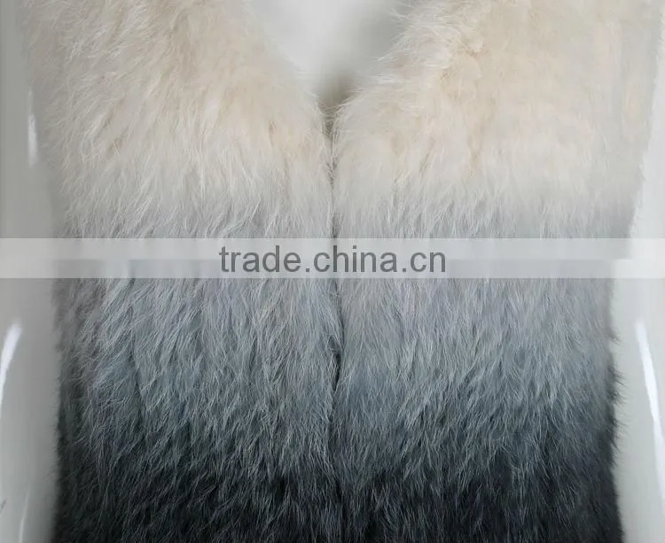 YR554 Fashion Women Short Style 1*1 Knit Rabbit Fur Vest Wholesale and Retail all Accept~Degrade~~