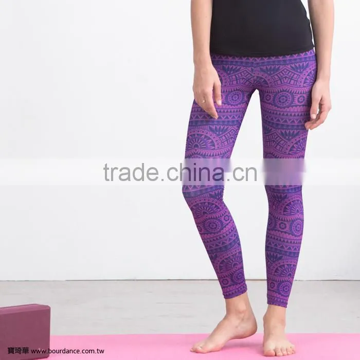 Sportswear color insert mesh women yoga pants