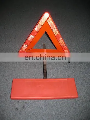 red warning triangle with PVC
