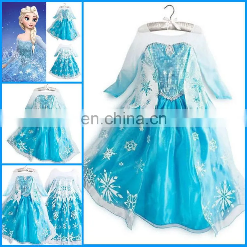 Frozen elsa anna dress cosplay costume wholesale