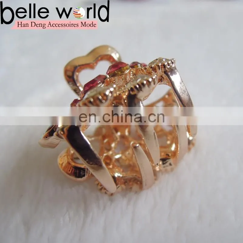 Elegant Peafowl Rhinestone Mini Wedding Hair Claw Clips