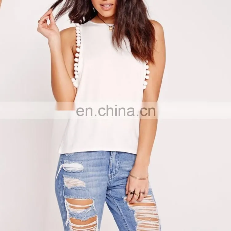 Custom clothing manufacturers bulk wholesale plain white crop tops