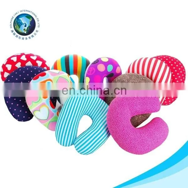 Personalized travel animal neck pillow custom cute plush giraffe toy soft funny neck pillow