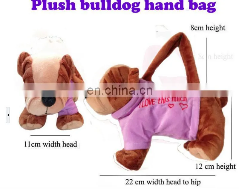 15 kinds of animal plush handbag soft toy
