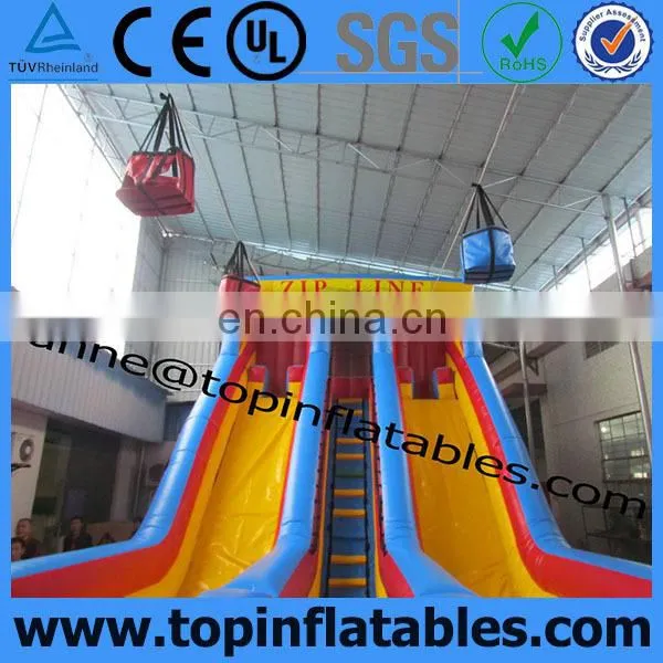 Adult and kids inflatable zip line obstacle course