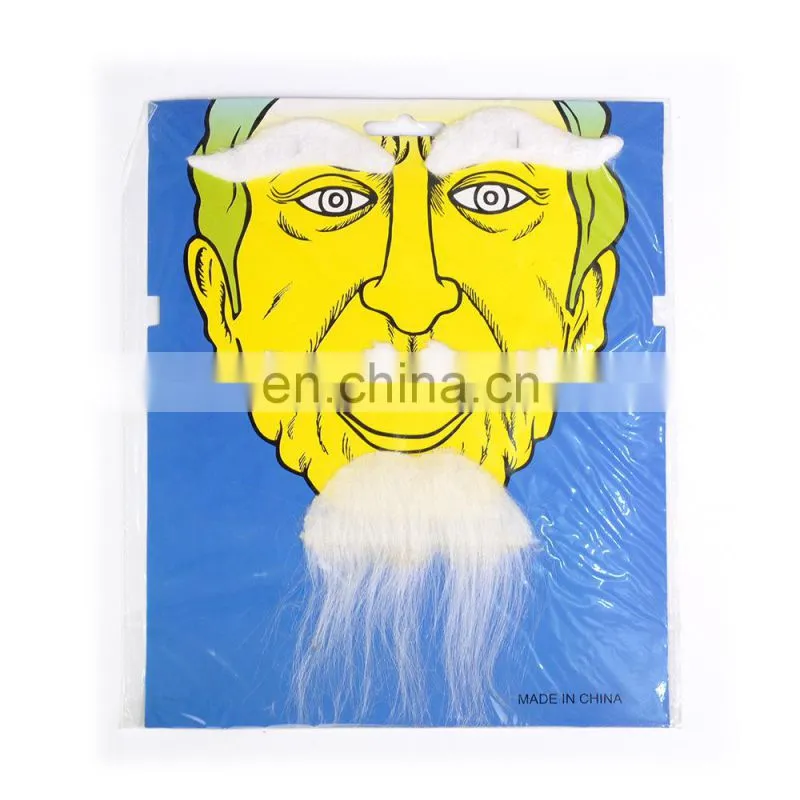 Party holiday Funny Self Adhesive Black Fake artificial beard mustache for Halloween wholesale MOU-2478