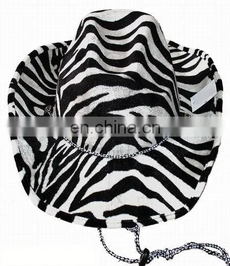 MCH-2094 Party Carnival cheap adult stripes floppy hat wide brim fedora hat