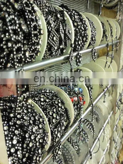 2016 new arrival fashion design plastic crystal rhinestone banding plastic rhinestone trimming