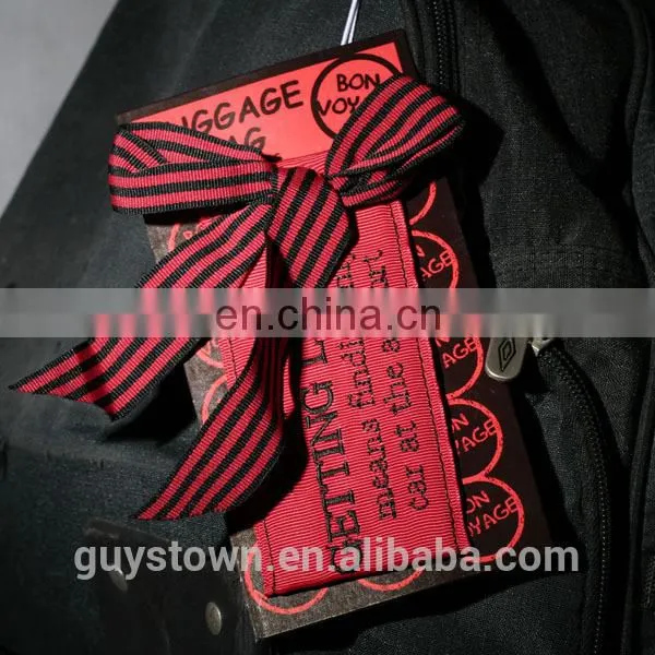 custom private design embroidery name luggage tag label string