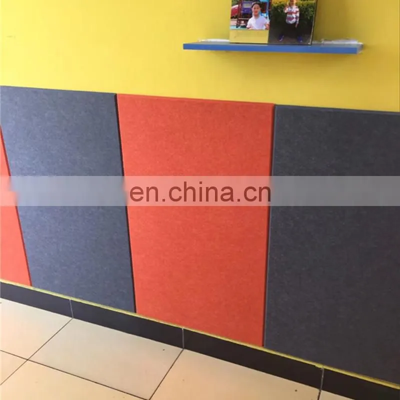 Eco-friendly colorful polyester fiber acoustic panel Easy install