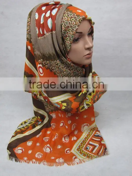 S779 Hot Sale big size Cotton Twill muslim headScarf arabic long scarf