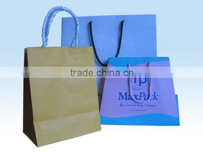 Fancy design kraft paper bag for shopping