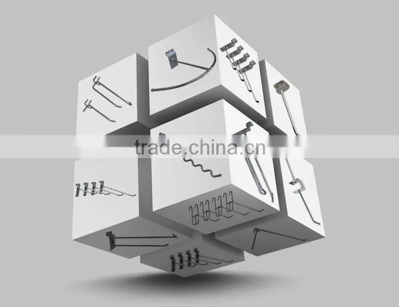 Chrome double lines display hanging gridwall hook
