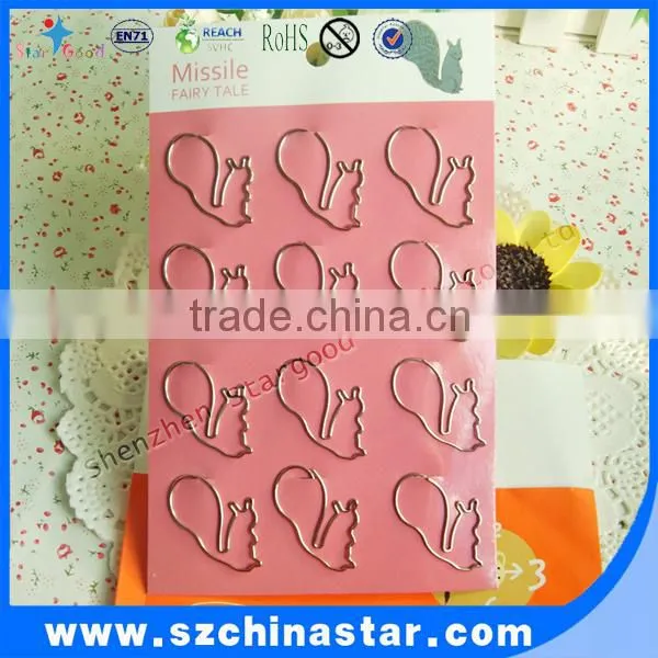 Professional factory manufacturer shape paper clip orange color