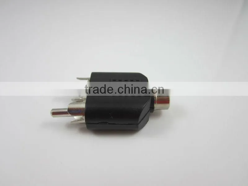 1 Female to 2 Male RCA Adpter Y Splitter Audio AV