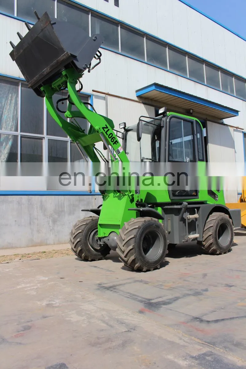 ZL08 4X4 wheel drive CE NEW design 0.8ton front Wheel Loader 908/joystick/quick hitch front Wheel Loader
