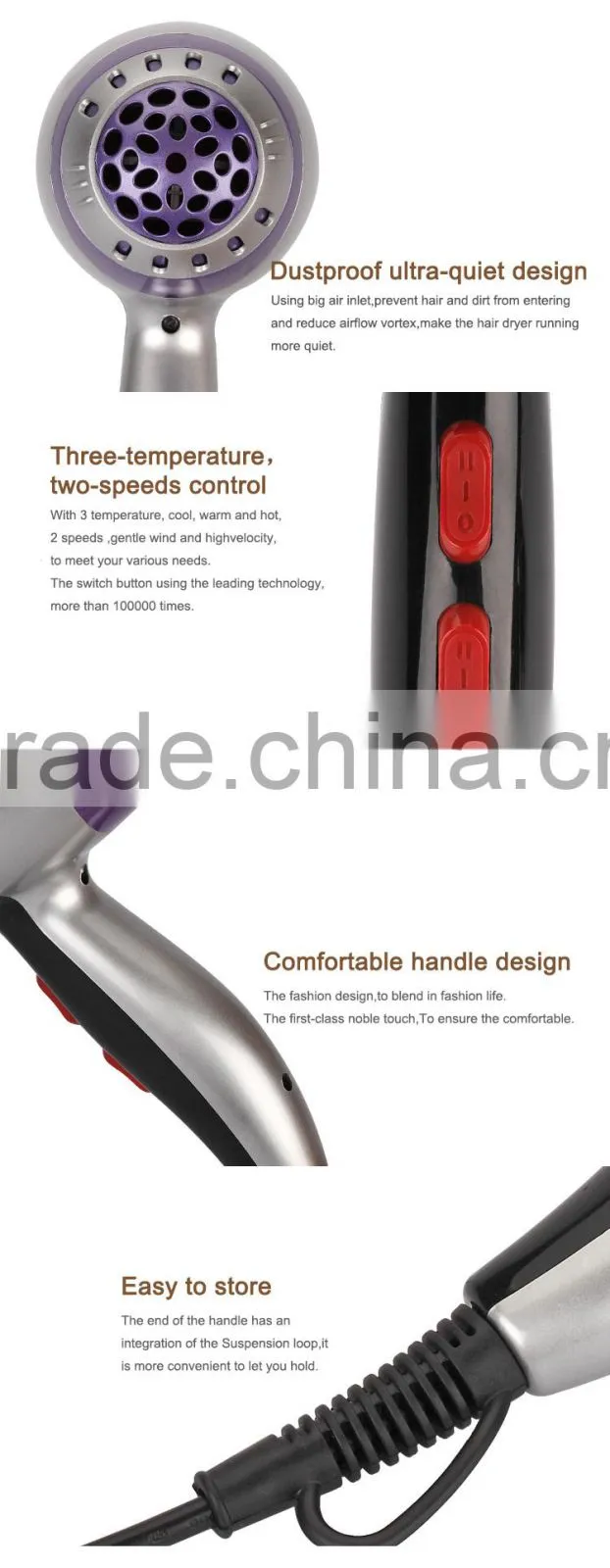 Wholesale Hot-selling Hair Dryer Travel Hair Dryer 2015