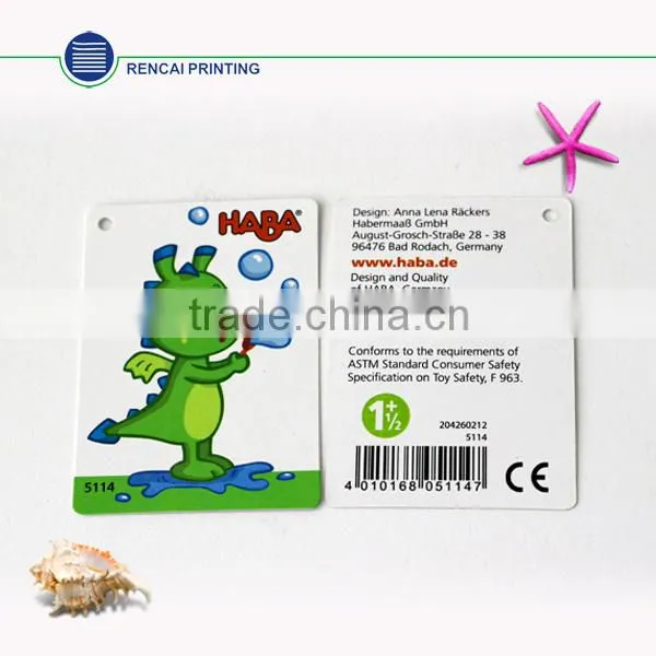 New design hang paper tag//fashion design hang paper tag of priting from China