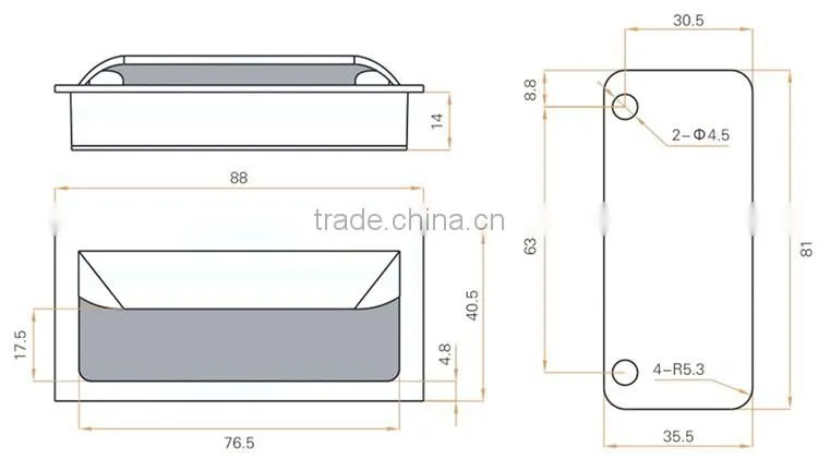 2015 FEILEI LS04 nickel handle for sliding door