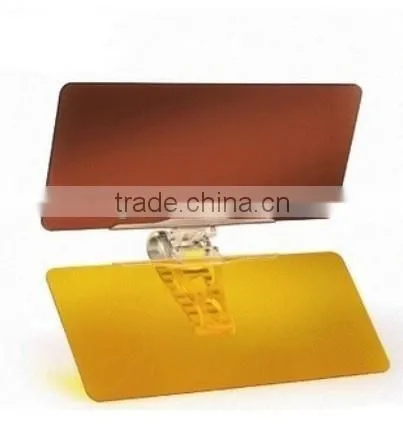 Hottest 2 in 1 Car Anti-Glare Sunshade Day Night Vision mirror Glare Driving Clip Sun Visor AS SEEN ON TV