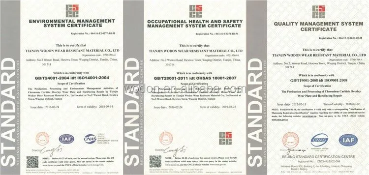 Hardfacing cladding bimetal wear plate high chrome resistance wear plate high impact for Dump truck tray linings