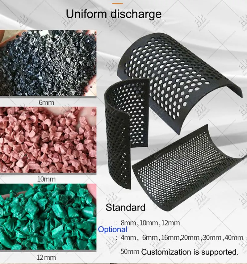 Detail of plastic crusher