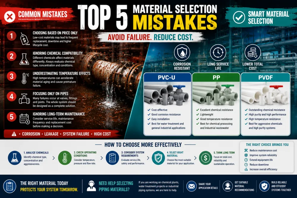 Top 5 Mistakes When Selecting Chemical Piping Materials