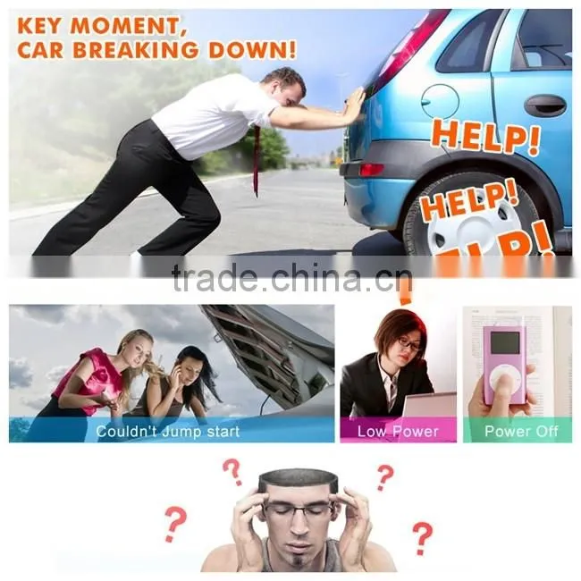 12V 12000mAh Red Black Portable Power Bank and Car Jump Starter