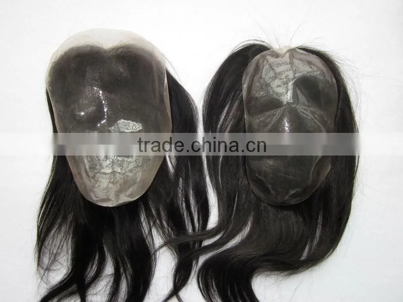 Lace closure hair piece in 100% human hair cuted from one person