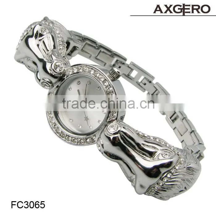 New Design Gold Watch Crystal Women Dress Alloy Watch Diamond Wristwatch Ladies Women Quartz Watch