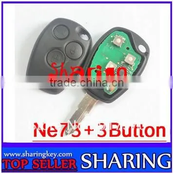 Renault Megana Laguna Cilo Scenic 3 Button Remote Key PCF7947 Chip Ne73 Blade 434MHZ