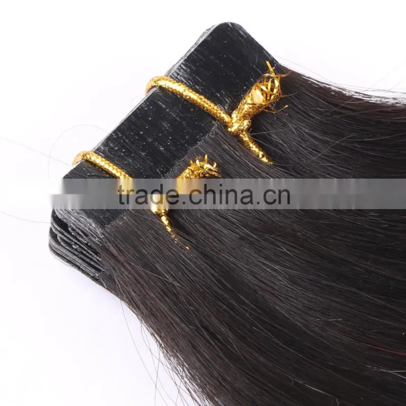 Wholesale natural black color tape hair extensions products