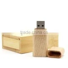 2016 Top Selling Custom Logo Wooden swivel USB Flash Drives 1TB, promotional gift Wooden USB Pen Drive with box 8gb/16gb/32gb