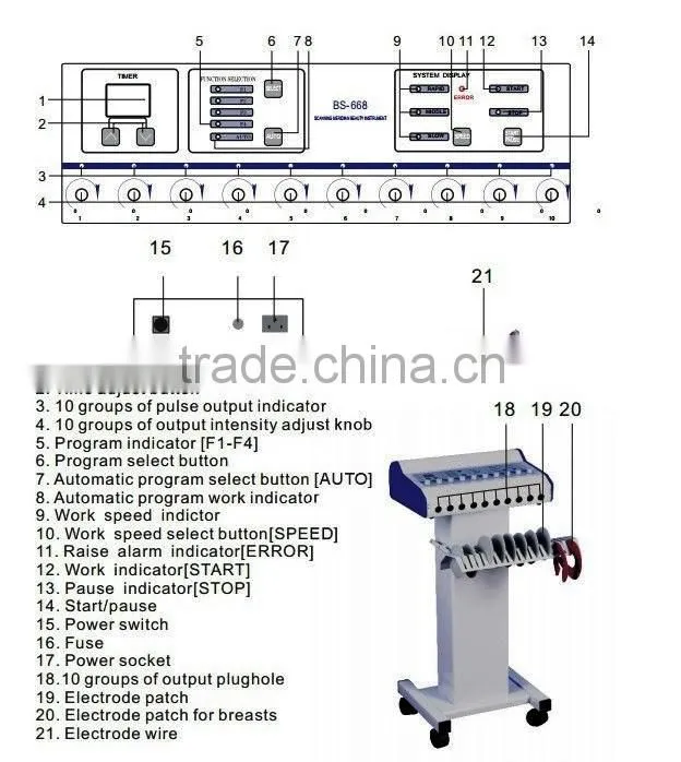 Hot sale electric fitness machine electric muscle stimulator fitness equipment