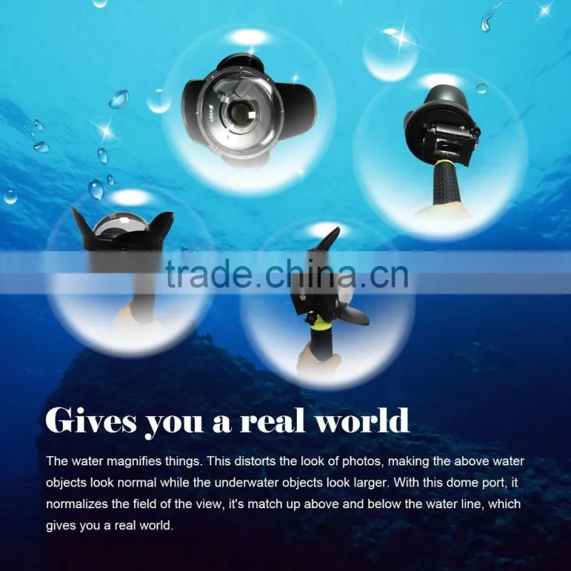SHOOT New GoPro Waterproof Diving Dome Port with Lens Hood for GoPro Hero 3+/4
