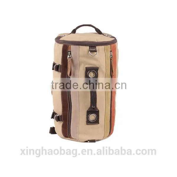 2014 hot selling canvas and leather backpacks, canvas backpack wholesale