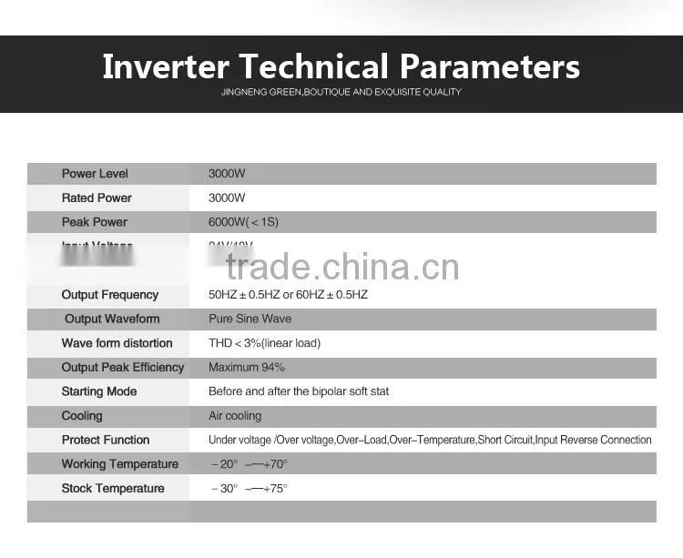 China manufacturer off-grid 3kw solar inverter