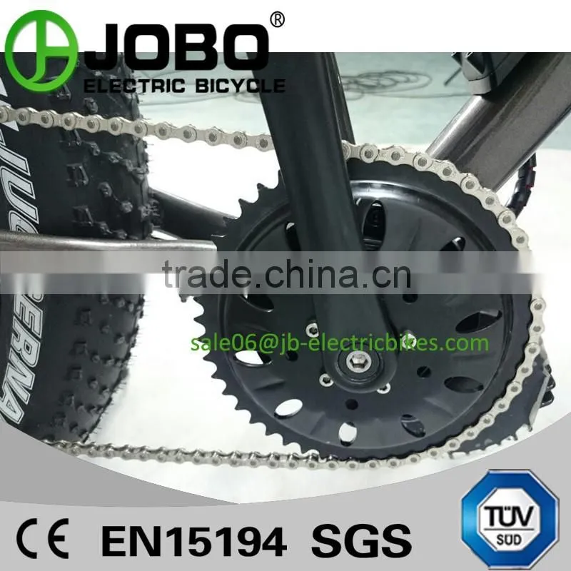 Aluminum Alloy 26" Electric Fat Tire Bike 500W Central Motor
