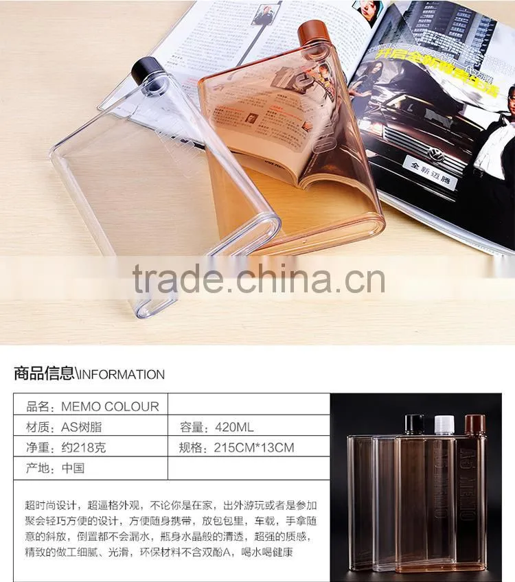 15 oz A5 Memo Portable water bottle TRITAN water bottle