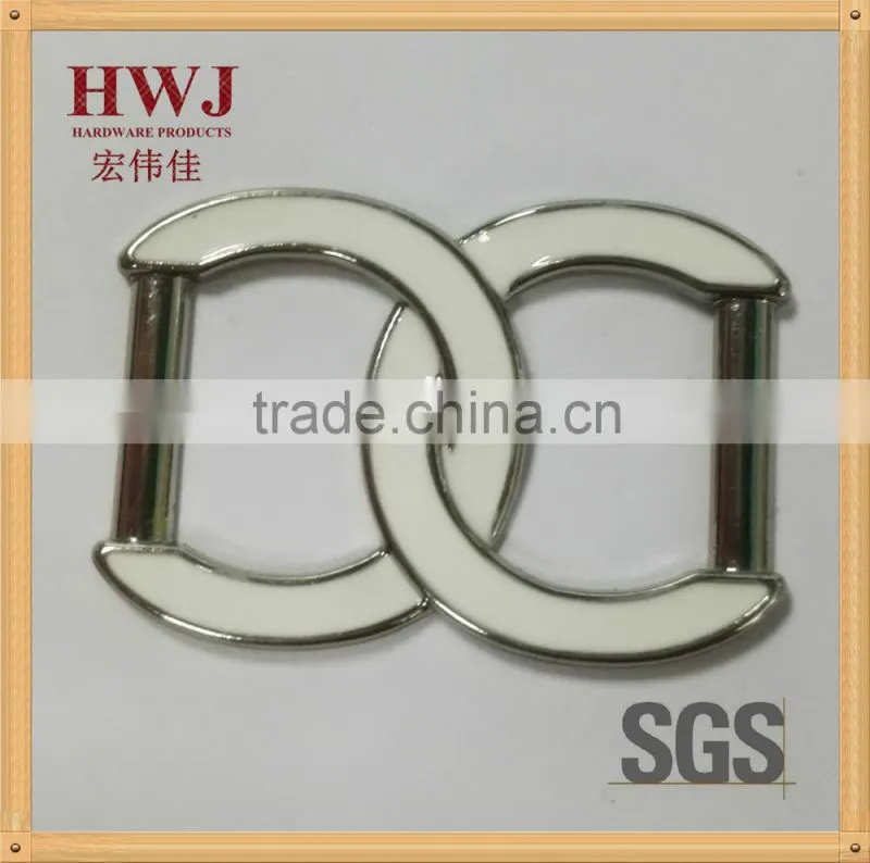 high quality hang plating enamel filled ring belt buckle for garment