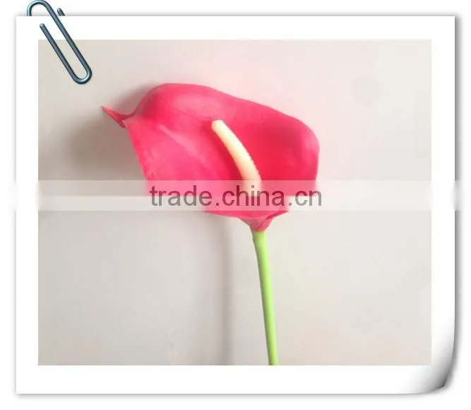Made hand decoration indoor and outdoor pink real touch callas