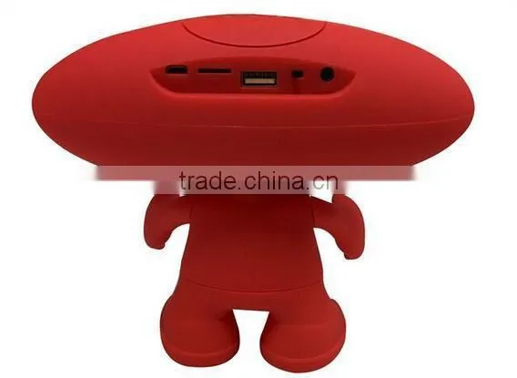 2015 new hot selling Doll stand football LED bluetooth speaker support TF card USB phone radio Aux