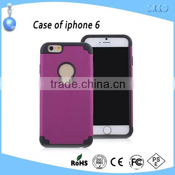 High quality for iphone 6 case pc+silicone case