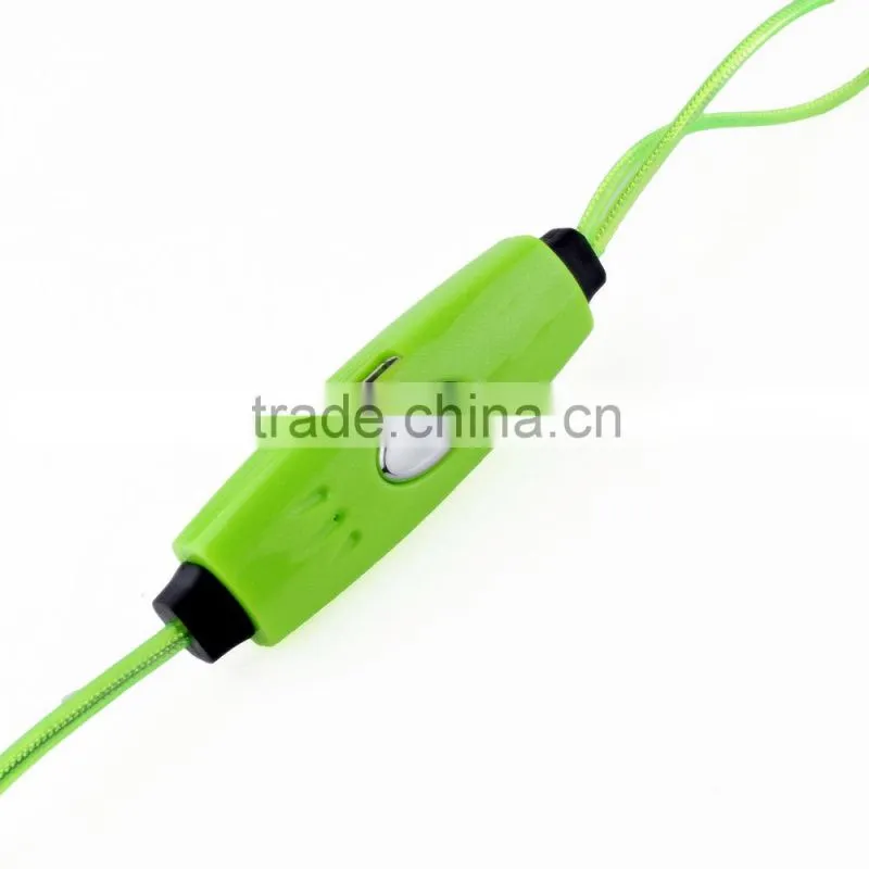 EL light Earbuds and LED earphone, golwing earphone with microphone
