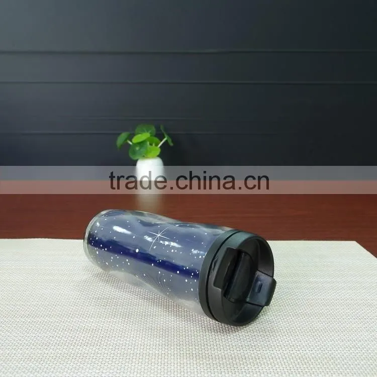 13oz Promotional gift Custom logo double wall plastic color changing tumbler